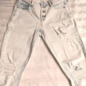Old navy super skinny high rise  ripped jeans